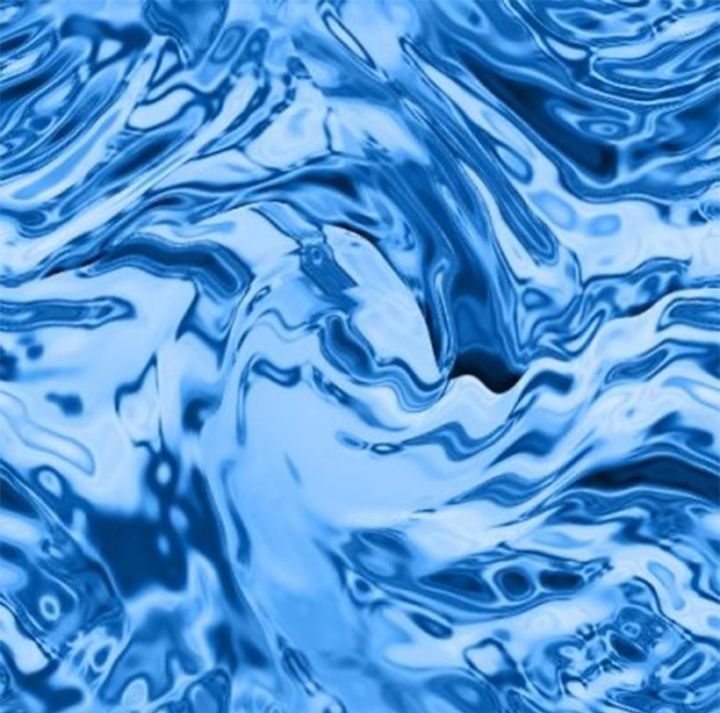 A blue water background with ripples and waves.